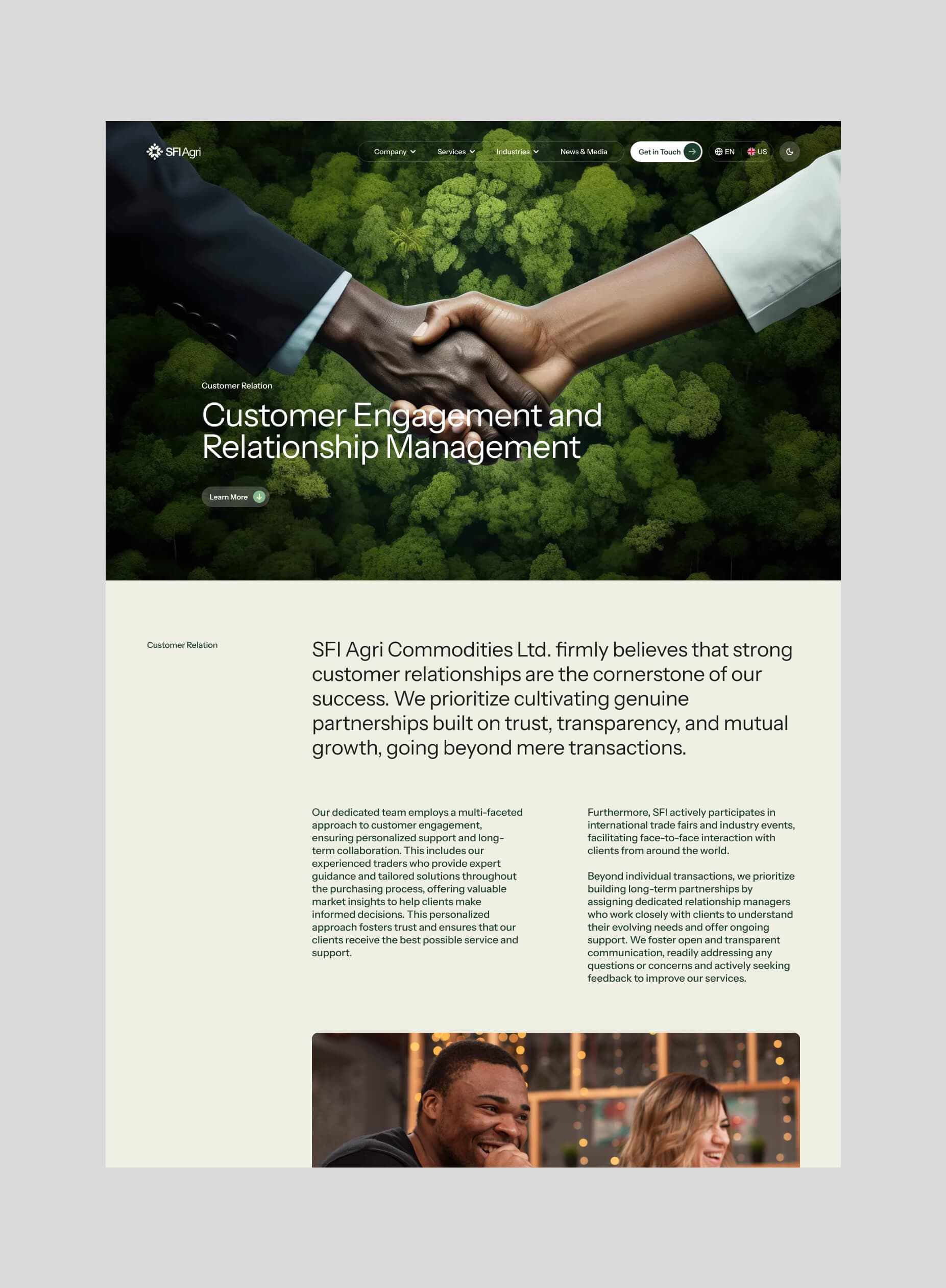 SFI Agri customer relationship